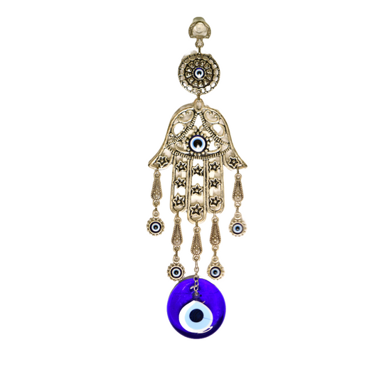 Hamsa Hand Wall Hanging | Evil Eye Protection Decor | Boho Spiritual Home Amulet